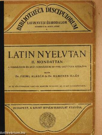 Latin nyelvtan II.