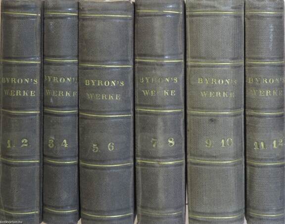 Byron's sämmtliche Werke I-XII. (gótbetűs)