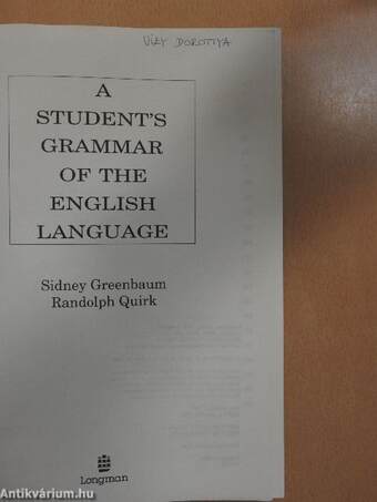 A Student's Grammar of the English Language