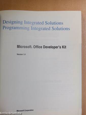 Microsoft Office Developer's Kit