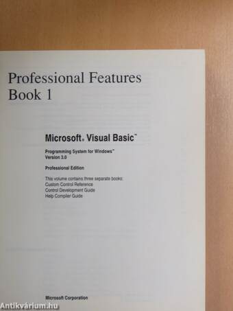 Microsoft Visual Basic - Professional Features Book 1