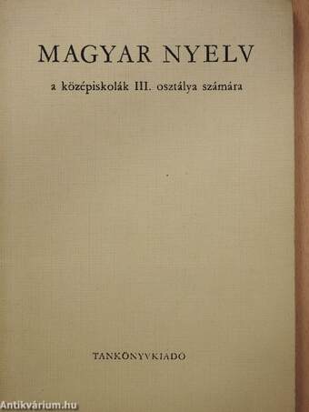 Magyar nyelv III.