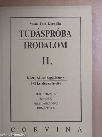 Tudáspróba - Irodalom II.