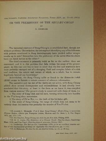 On The Prehistory of the Shui-hu-chuan