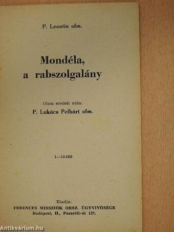 Mondéla, a rabszolgalány