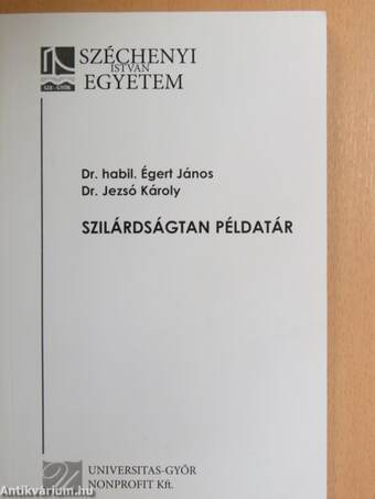 Szilárdságtan példatár 