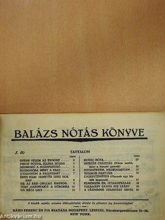 Balázs Árpád nótáskönyve I/B