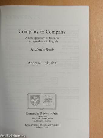 Company to Company - Student's Book