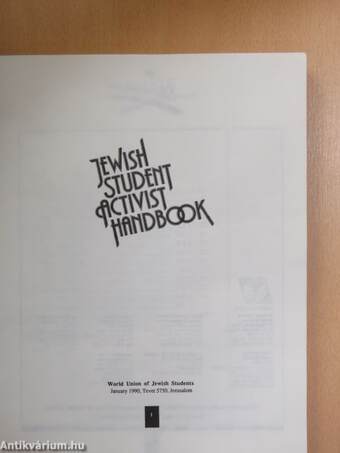 Jewish Student Activist Handbook