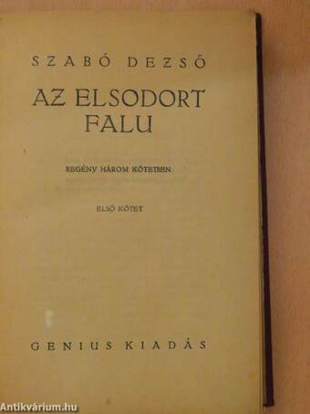 Az elsodort falu I-III.