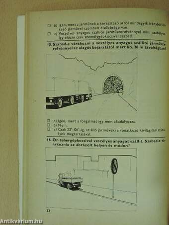 Munkavállaló gépkocsivezetők vizsgájának kérdései