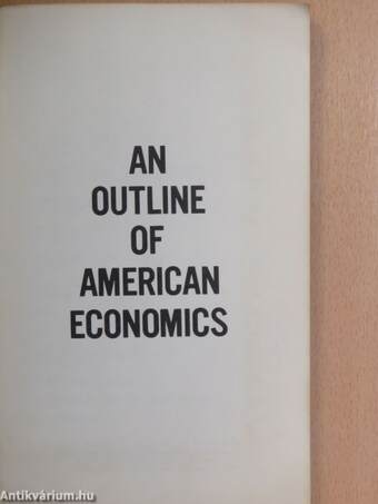 An outline of American Economics