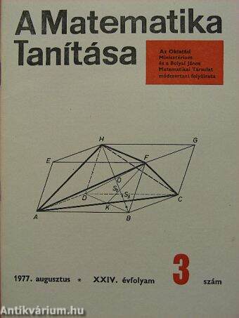 A matematika tanítása 1977. augusztus