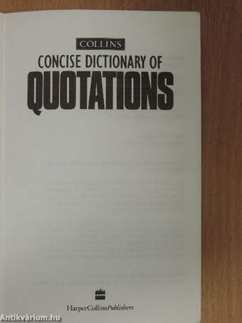 Collins Concise Dictionary of Quotations