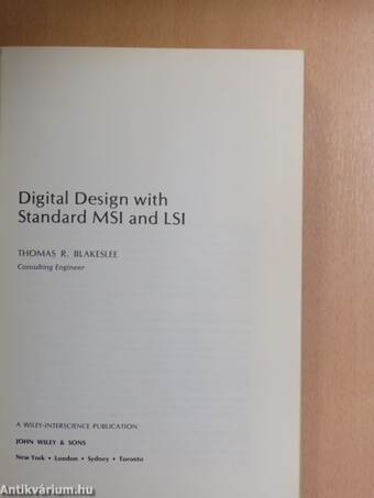 Digital Design with Standard MSI and LSI