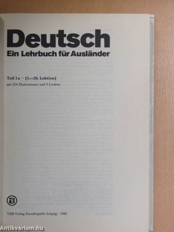 Deutsch - Ein Lehrbuch für Ausländer 1/a