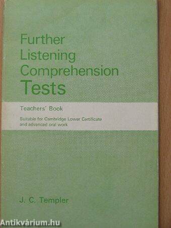 Further Listening Comprehension Tests - Teacher's Book