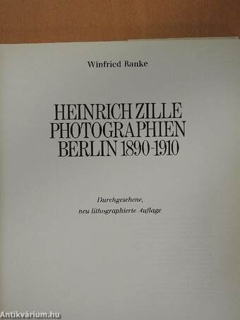 Heinrich Zille Photographien Berlin 1890-1910