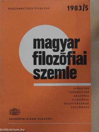 Magyar Filozófiai Szemle 1983/5.