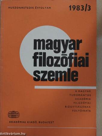 Magyar Filozófiai Szemle 1983/3.