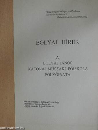 Bolyai hírek 1994 III./3