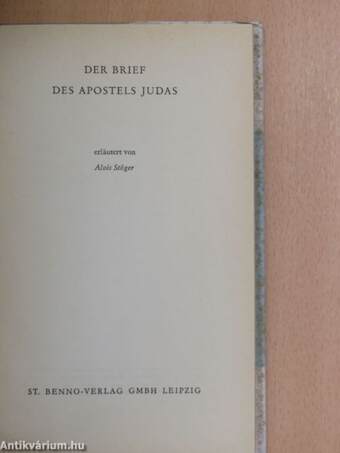 Der Brief des Apostels Judas/Der zweite Brief des Apostels Petrus 