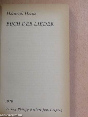 Buch der Lieder