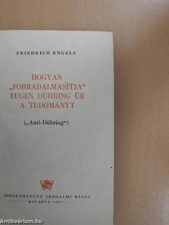 Hogyan "forradalmasítja" Eugen Dühring úr a tudományt