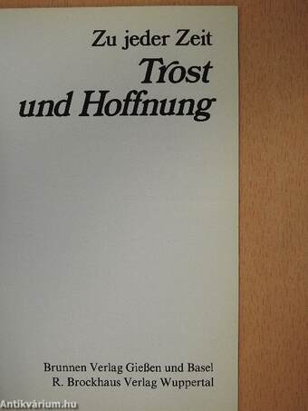 Trost und Hoffnung