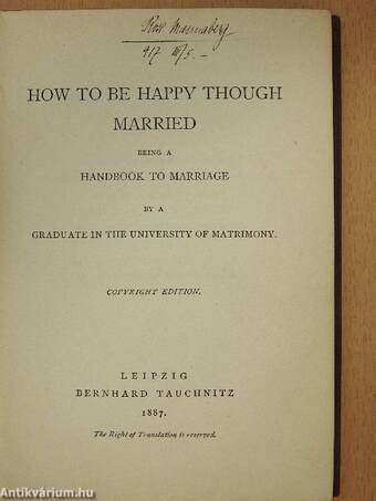 How To Be Happy Though Married