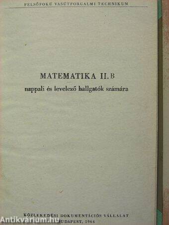 Matematika II. B