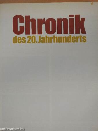 Chronik des 20. Jahrhunderts