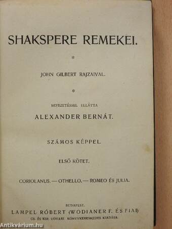 Shakspere remekei I.