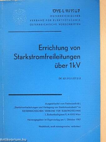 Errichtung von Starkstromfreileitungen über 1kV