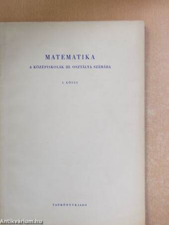 Matematika I.