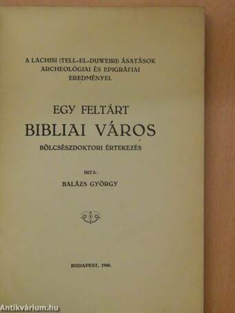 Egy feltárt bibliai város