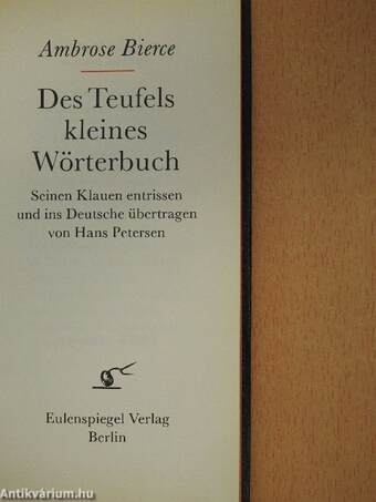 Des Teufels kleines Wörterbuch