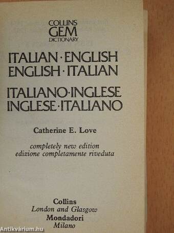 Collins Gem Dictionary Italian-English/English-Italian