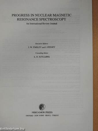 Progress in nuclear magnetic resonance spectroscopy Volume 24 Part 1