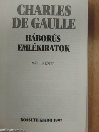 Háborús emlékiratok II. (töredék)