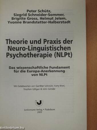 Theorie und Praxis der Neuro-Linguistischen Psychotherapie (NLPt) (dedikált példány)