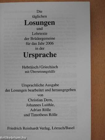 Die Losungen 2006