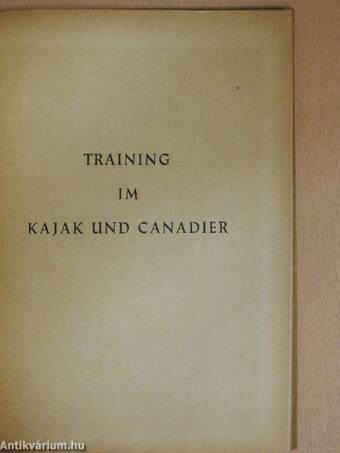 Training im Kajak und Canadier