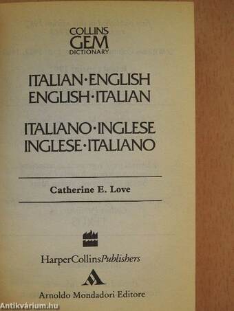 Collins Gem Dictionary Italian-English/English-Italian