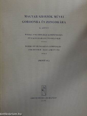 Magyar szerzők művei gordonra és zongorára II.