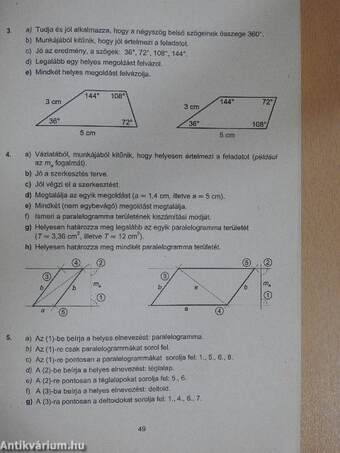 Témazáró felmérő feladatsorok - matematika 7. osztály