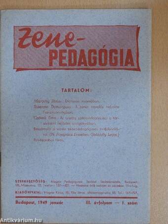 Zenepedagógia 1949. január-december