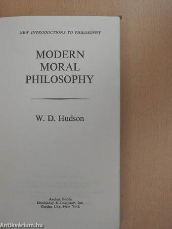 Modern Moral Philosophy