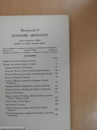 The Journal of Economic Abstracts March 1968