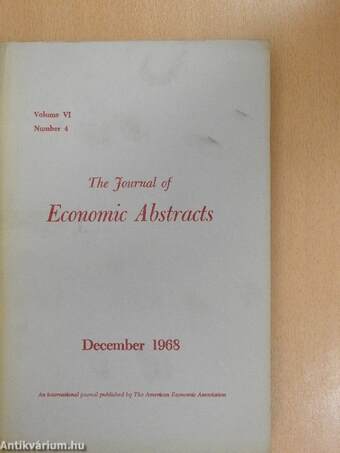 The Journal of Economic Abstracts December 1968